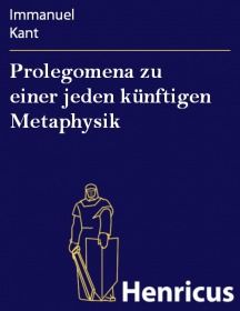 Prolegomena zu einer jeden künftigen Metaphysik