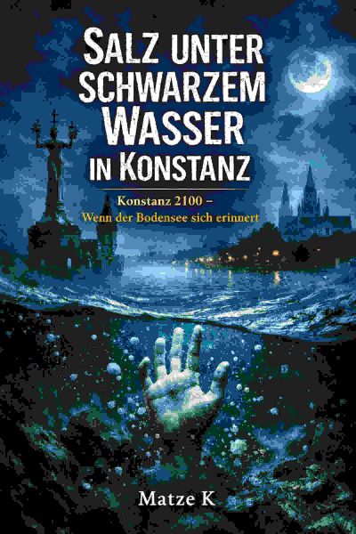 Salz unter schwarzem Wasser in Konstanz