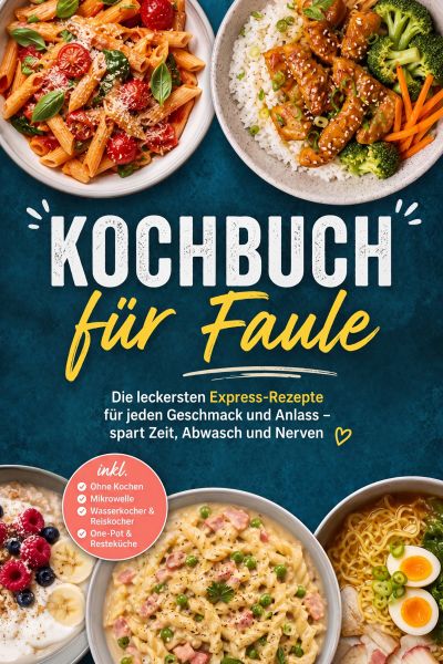 Kochbuch für Faule: Die leckersten Express-Rezepte für jeden Geschmack und Anlass – spart Zeit, Abwa