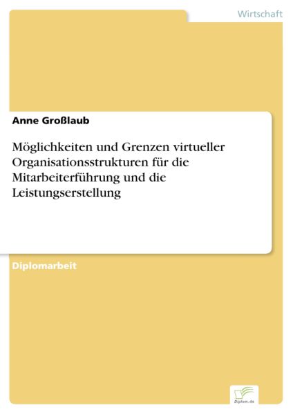 Möglichkeiten und Grenzen virtueller Organisationsstrukturen für die Mitarbeiterführung und die Leis
