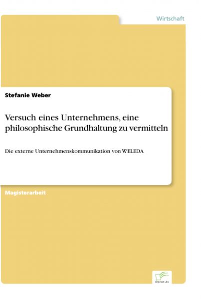 Versuch eines Unternehmens, eine philosophische Grundhaltung zu vermitteln