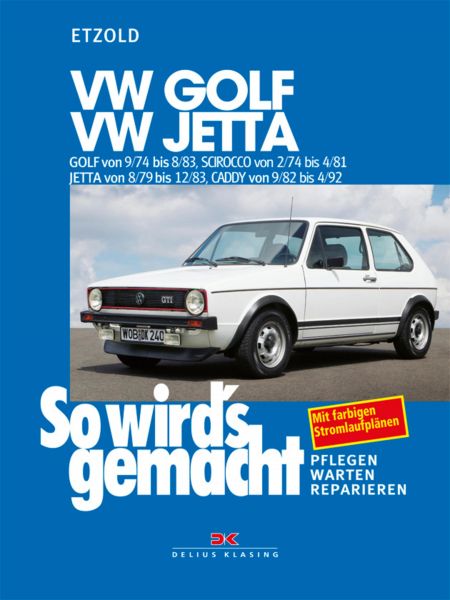 VW Golf 9/74-8/83, VW Scirocco 2/74-4/81, VW Jetta 8/79-12/83, VW Caddy 9/82-4/92