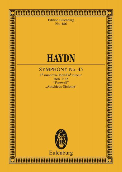 Symphony No. 45 F# minor, "Farewell"