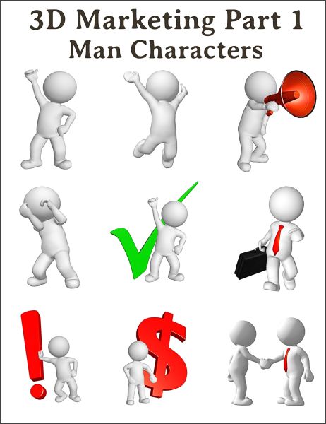 3D Marketing Part 1 Man Characters.