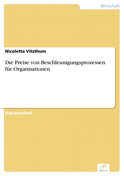 Die Preise von Beschleunigungsprozessen für Organisationen