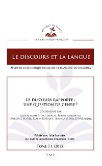 Le discours rapporté : une question de genre ?