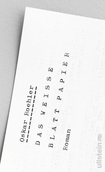 Das weiße Blatt Papier