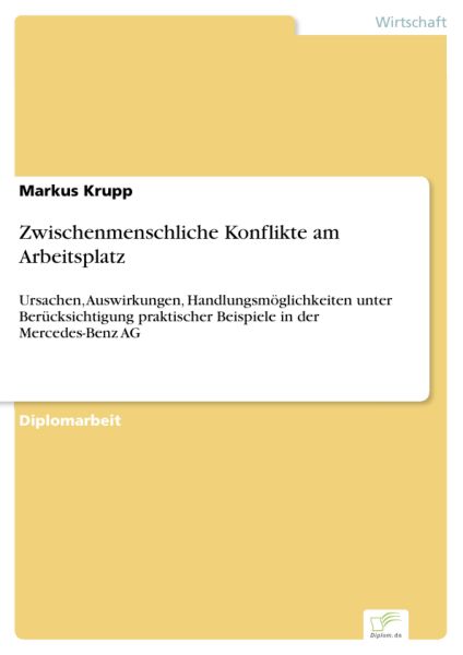 Zwischenmenschliche Konflikte am Arbeitsplatz