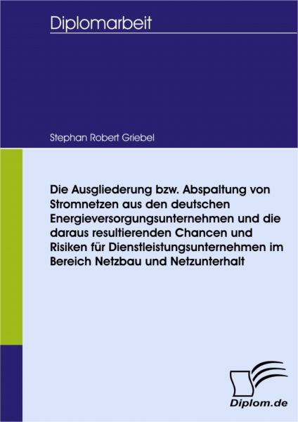 Die Ausgliederung bzw. Abspaltung von Stromnetzen aus den deutschen Energieversorgungsunternehmen un