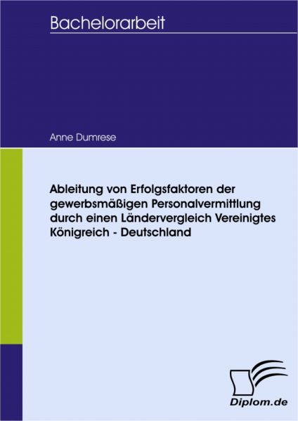 Ableitung von Erfolgsfaktoren der gewerbsmäßigen Personalvermittlung durch einen Ländervergleich Ver