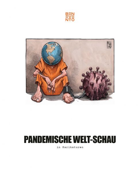 Cover Pandemische Welt-Schau in Karikaturen