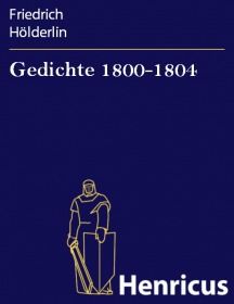 Gedichte 1800-1804