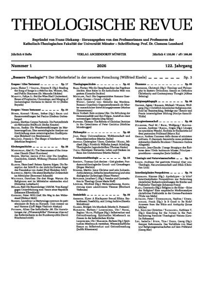 Theologische Revue 2026/1