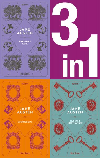 Jane Austen: Drei Romane in einem E-Book (3-in-1-Bundle). Mansfield Park, Kloster Northanger, Überre