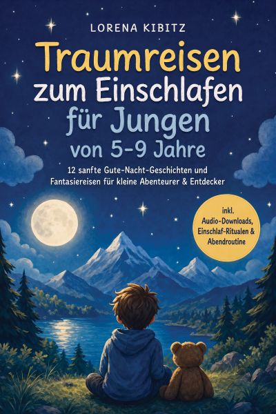 Traumreisen zum Einschlafen für Jungen von 5-9 Jahre: 12 sanfte Gute-Nacht-Geschichten und Fantasier