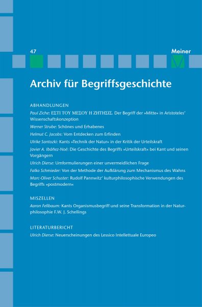 Archiv für Begriffsgeschichte. Band 47