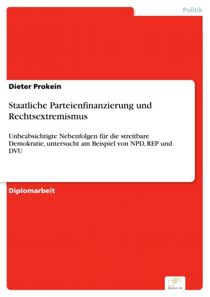 Staatliche Parteienfinanzierung und Rechtsextremismus