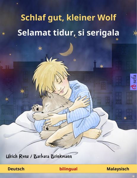 Schlaf gut, kleiner Wolf – Selamat tidur, si serigala (Deutsch – Malaysisch)
