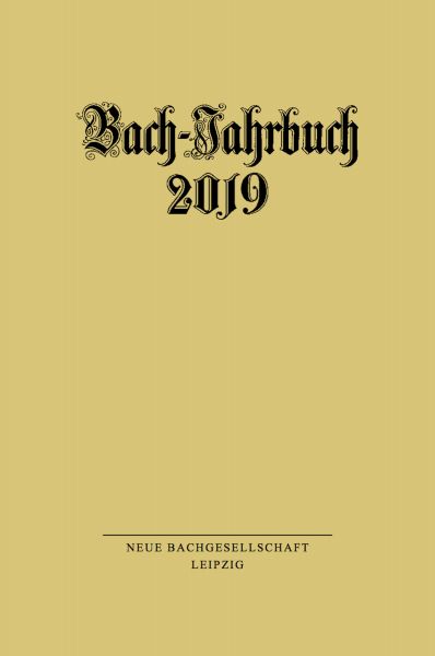 Bach-Jahrbuch 2019