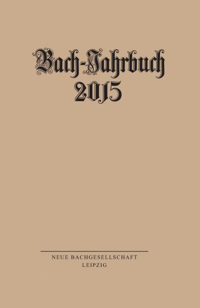 Bach-Jahrbuch 2015