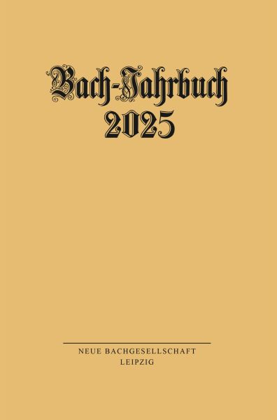 Bach-Jahrbuch 2025