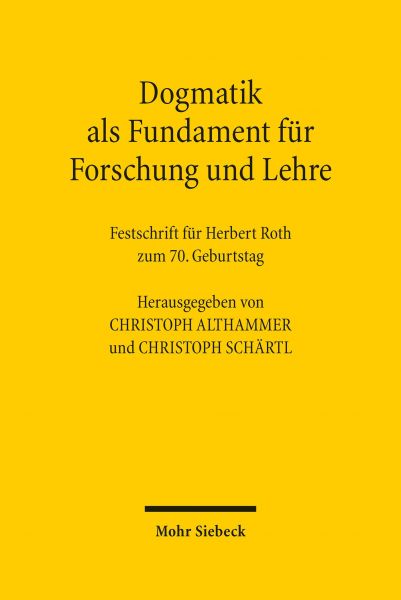 Dogmatik als Fundament für Forschung und Lehre
