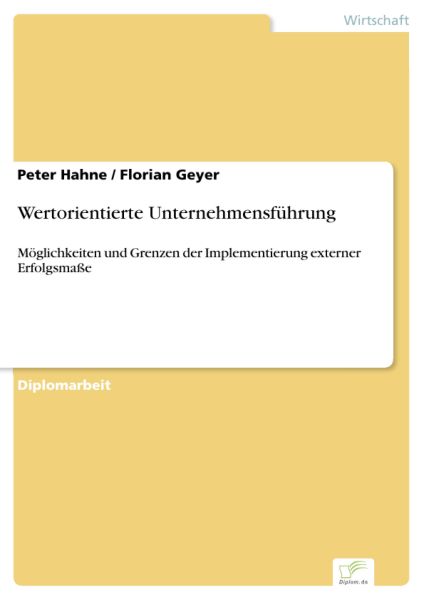 Wertorientierte Unternehmensführung