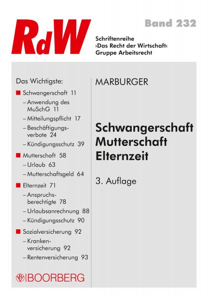 Schwangerschaft - Mutterschaft - Elternzeit