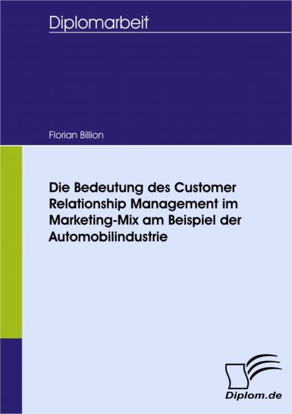 Die Bedeutung des Customer Relationship Management im Marketing-Mix am Beispiel der Automobilindustr