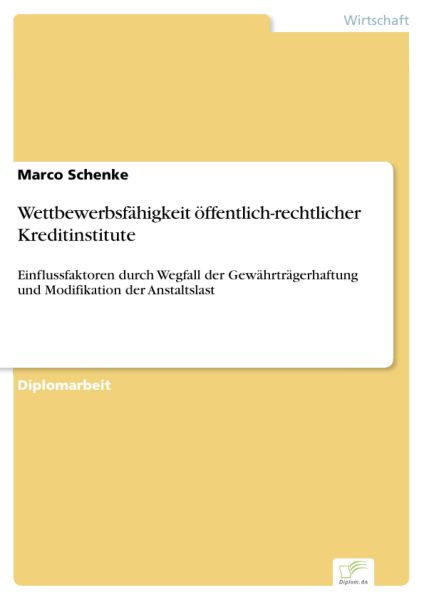 Wettbewerbsfähigkeit öffentlich-rechtlicher Kreditinstitute