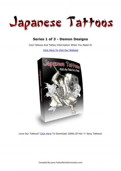 Japanische Tattoos - Serie 1 von 3 - Japanese Demon Designs. Große Auswahl an Tattoo Design Vorlagen