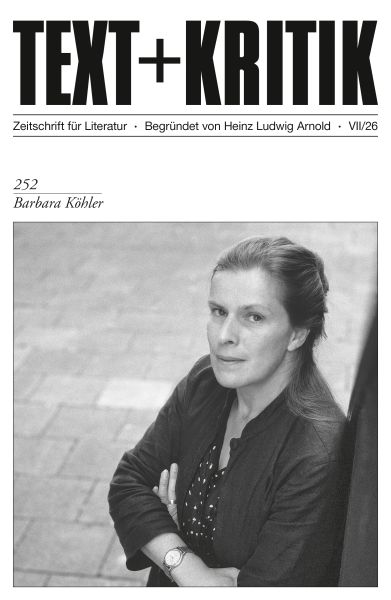 TEXT + KRITIK 252 - Barbara Köhler