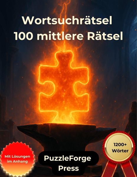 Wortsuchrätsel - 100 mittlere Rätsel