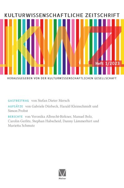 Kulturwissenschaftliche Zeitschrift 2023/1