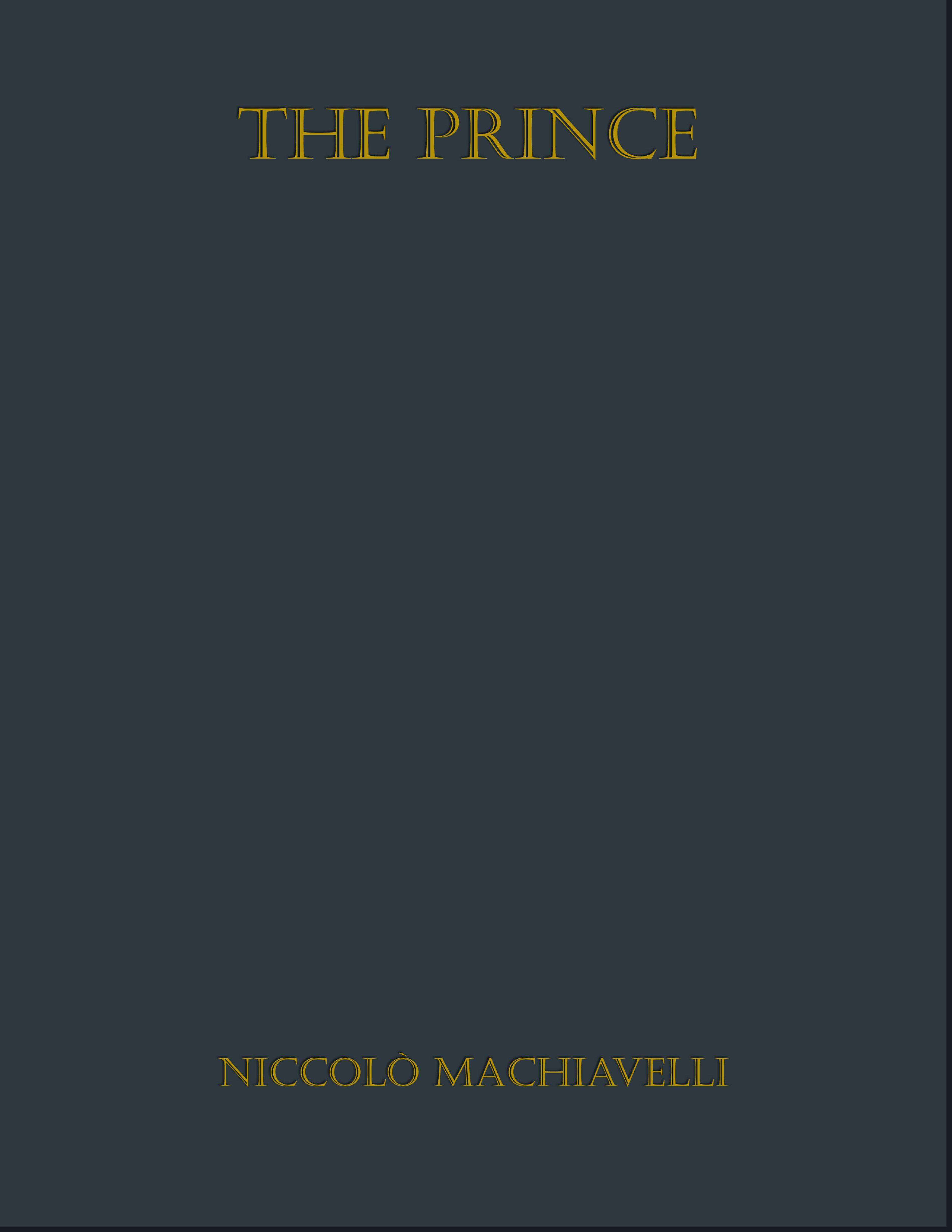The Prince Renaissance The Prince (Niccolò Machiavelli - neobooks)