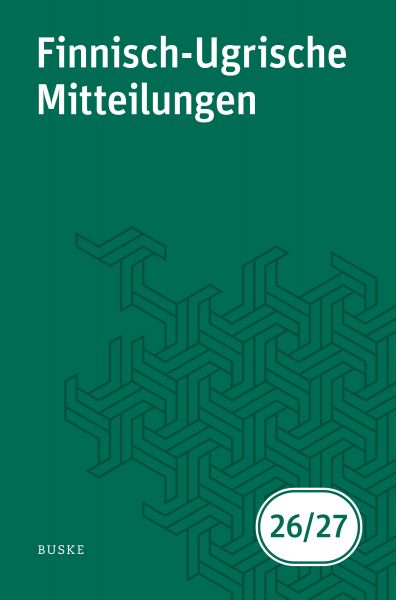 Finnisch-Ugrische Mitteilungen Band 26/27