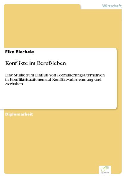 Konflikte im Berufsleben