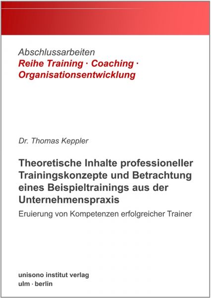 Theoretische Inhalte professioneller Trainingskonzepte und Betrachtung eines Beispieltrainings aus d