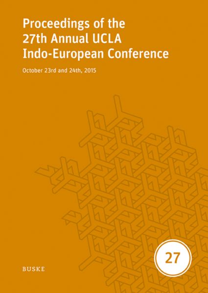 Proceedings of the 27th Annual UCLA Indo-European Conference