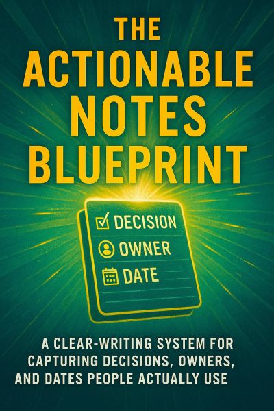 The Actionable Notes Blueprint