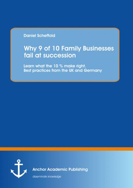 Why 9 of 10 Family Businesses fail at succession: Learn what the 10 % make right. Best practices fro