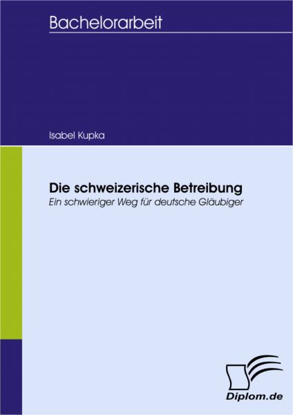 Die schweizerische Betreibung