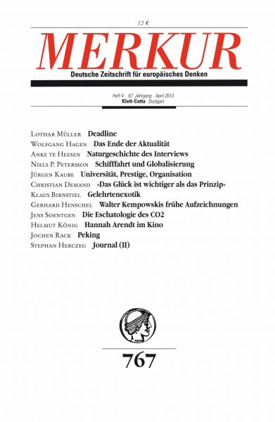 MERKUR Deutsche Zeitschrift für europäisches Denken