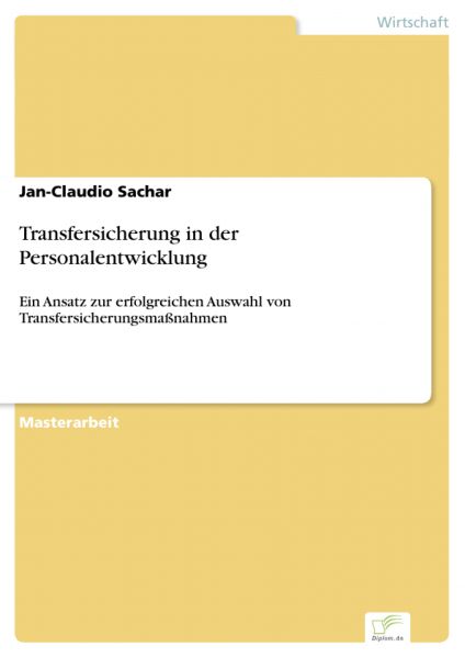 Transfersicherung in der Personalentwicklung