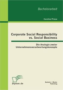Corporate Social Responsibility vs. Social Business: Die Analogie zweier Unternehmensverantwortungsk