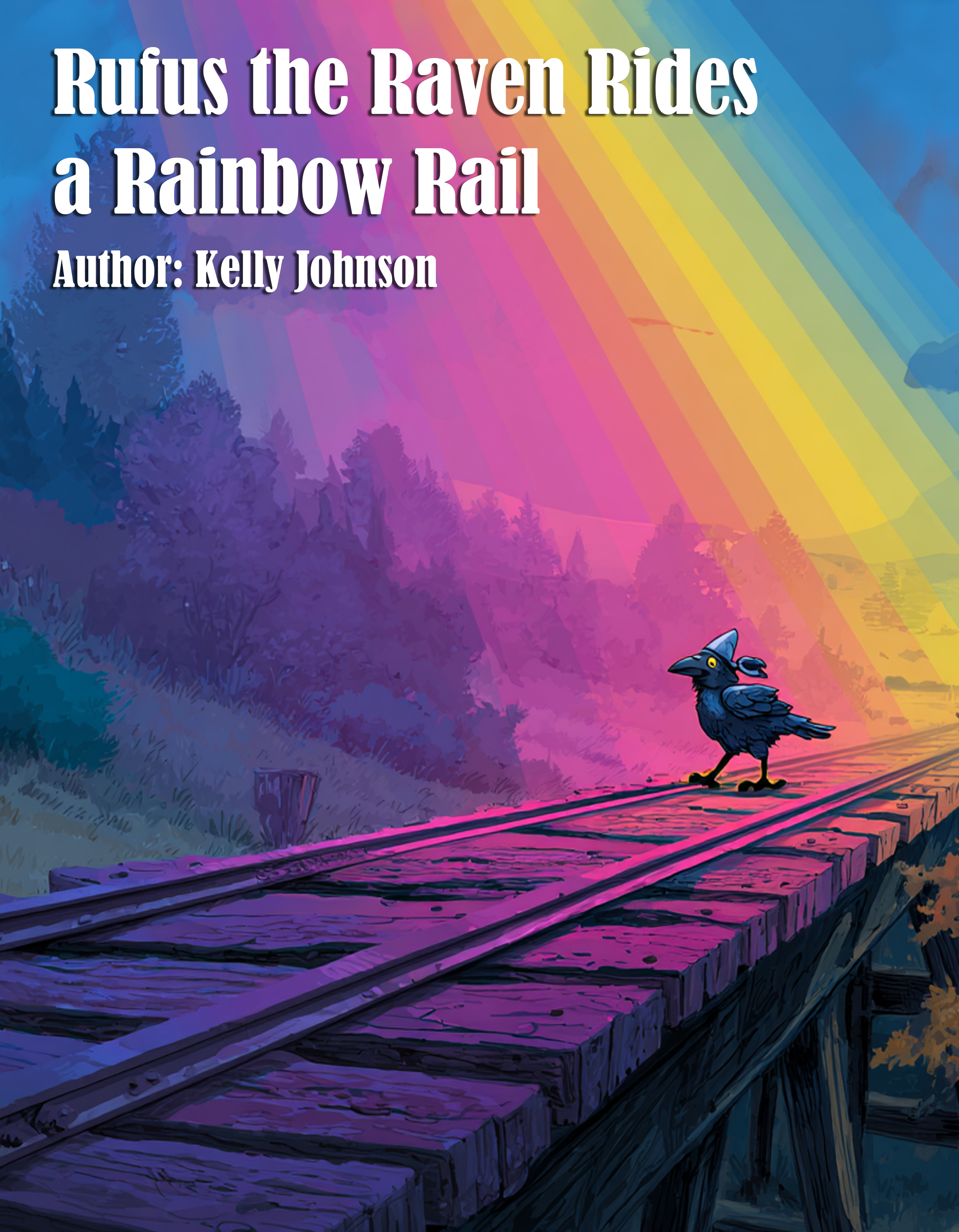 Raven Ride Rufus the Raven Rides a Rainbow Rail (Kelly Johnson, Kelly Johnson ...