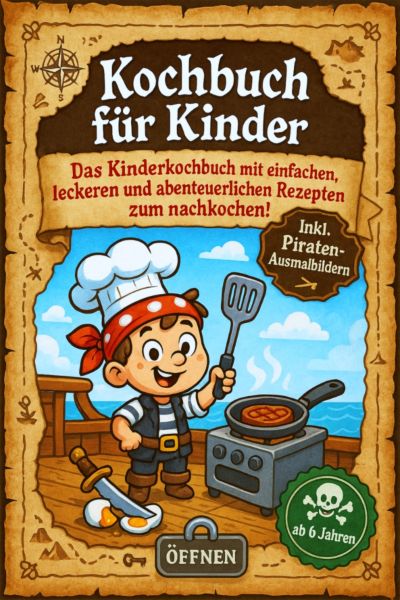 Kochbuch für Kinder - Piratenedition: Das Kinderkochbuch mit einfachen, leckeren und abenteuerlichen