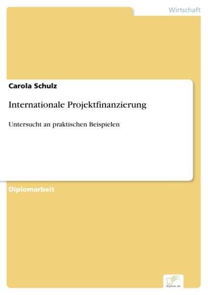 Internationale Projektfinanzierung