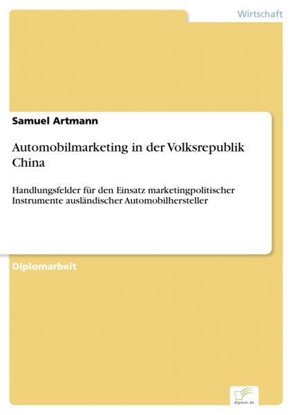 Automobilmarketing in der Volksrepublik China