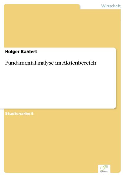 Fundamentalanalyse im Aktienbereich